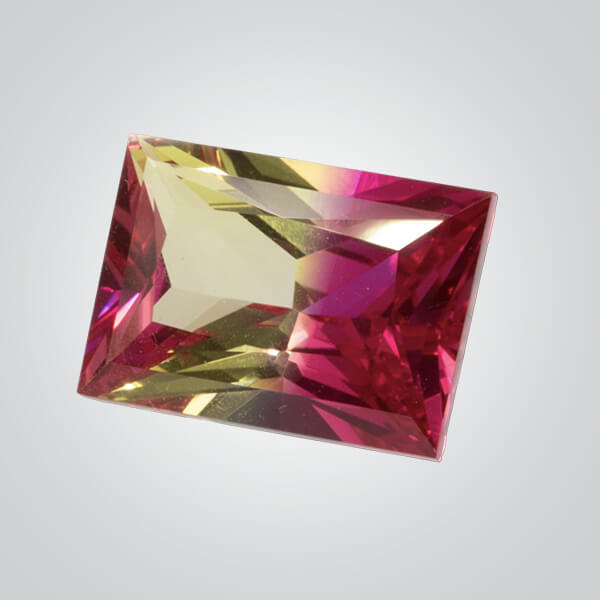 Synthetic Gemstones Bi-Color Ruby/Yellow Sapphire, Round