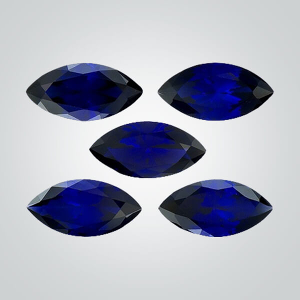 Lab Created Blue Sapphire# 35 (Dark), Marquise