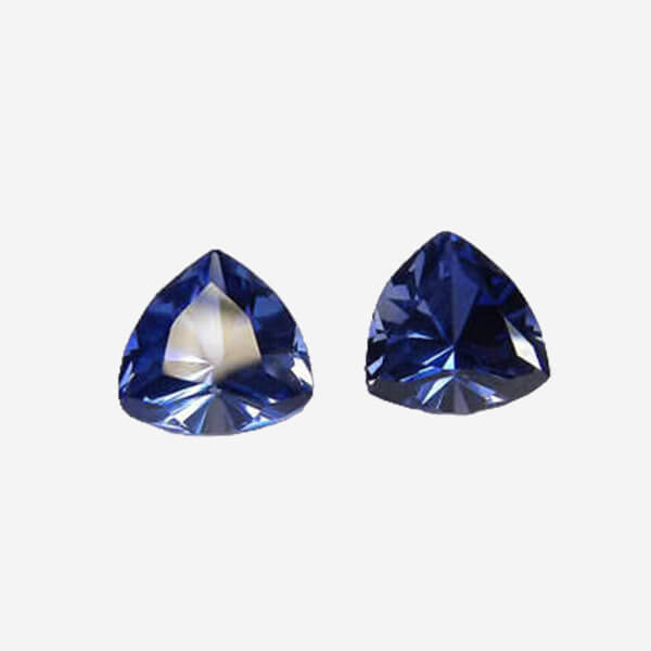 Synthetic Gemstones Blue Sapphire# 33 (Light), Trillion