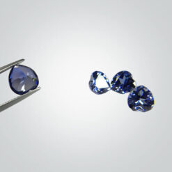 Lab Created Blue Sapphire# 33 (Light), Heart