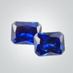 Lab Created Blue Sapphire# 33 (Light), Octagon