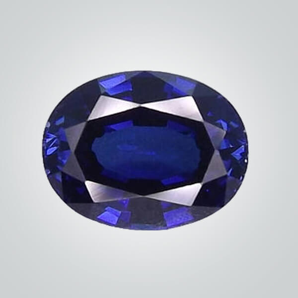 Lab Created Blue Sapphire# 33 (Light), Oval