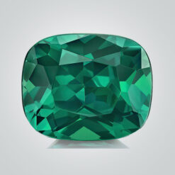 Lab Created Hydrothermal Colombian Emerald, Cushion