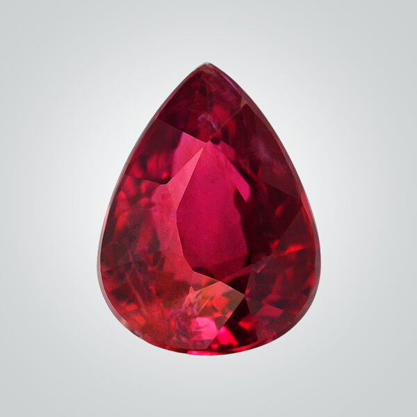 Lab Created Dark Ruby# 7, Pear