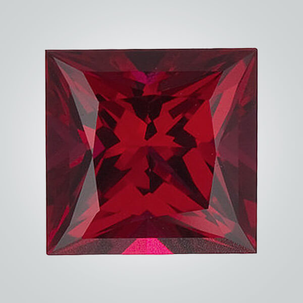 Lab Created Dark Ruby# 7, Square