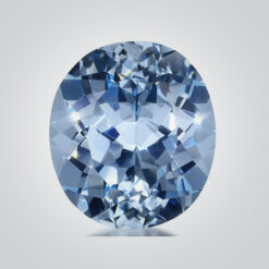 Lab Created Pulled Czochralski Cornflower Blue Sapphire, Oval