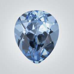 Lab Created Pulled Czochralski Cornflower Blue Sapphire, Pear