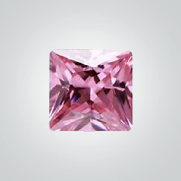 Cubic Zirconia Pink, Square