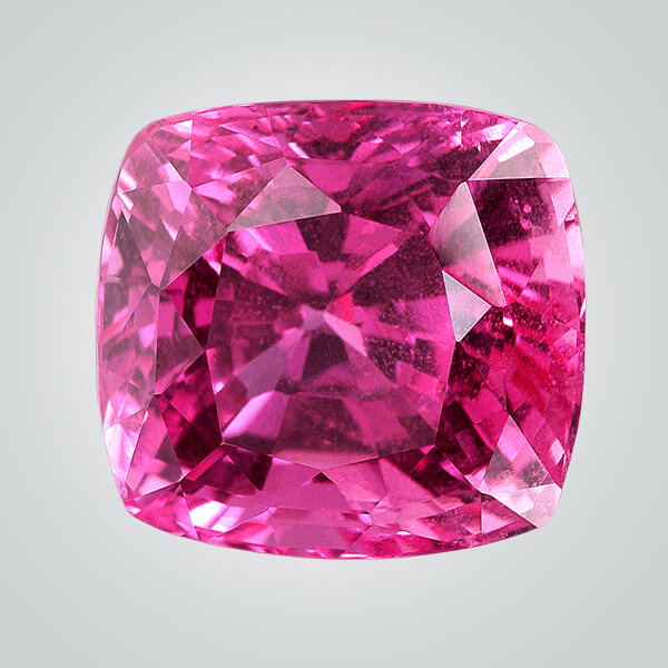 Synthetic Gemstones Pink Sapphire# 3 (Dark), Cushion