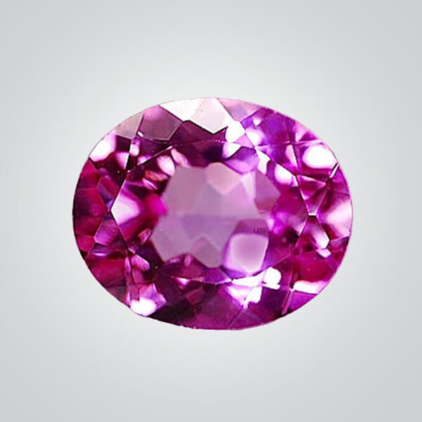 Synthetic Gemstones Pink Sapphire# 3 (Dark), Oval