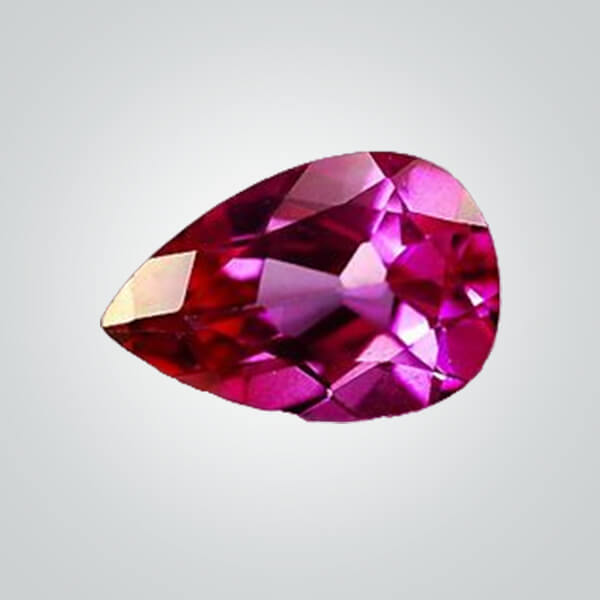 Lab Created Pink Sapphire# 3 (Dark), Pear
