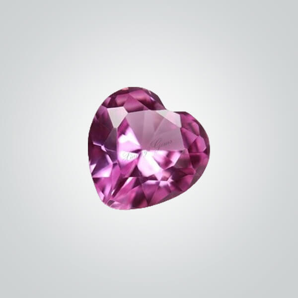 Synthetic Gemstones Pink Sapphire# 2 (Medium), Heart