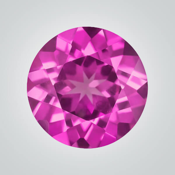 Lab Created Pink Sapphire# 2 (Medium), Round