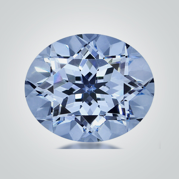 Lab Created Pulled Czochralski Cornflower Blue Sapphire, Round