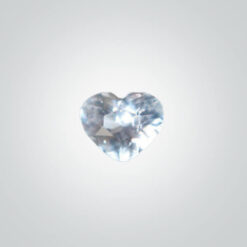 Lab Created White Sapphire# 12, Heart