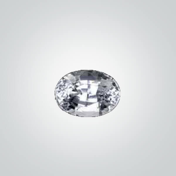 Lab Created White Sapphire# 12, Oval