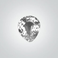 Lab Created White Sapphire# 12, Pear