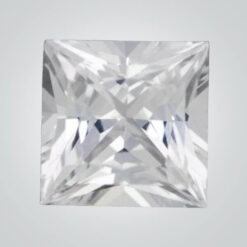 Lab Created White Sapphire# 12, Square