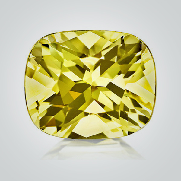 Synthetic Gemstones Pulled Czochralski Yellow Sapphire, Cushion