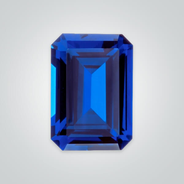 Synthetic Gemstones Pulled Czochralski Blue Sapphire, Octagon
