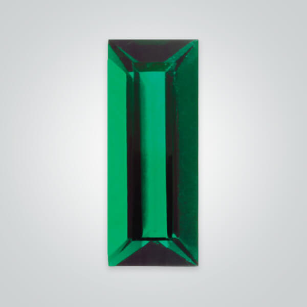 Lab Created Green Quartz, Baguette