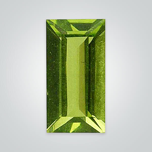 Lab Created Peridot Quartz, Baguette
