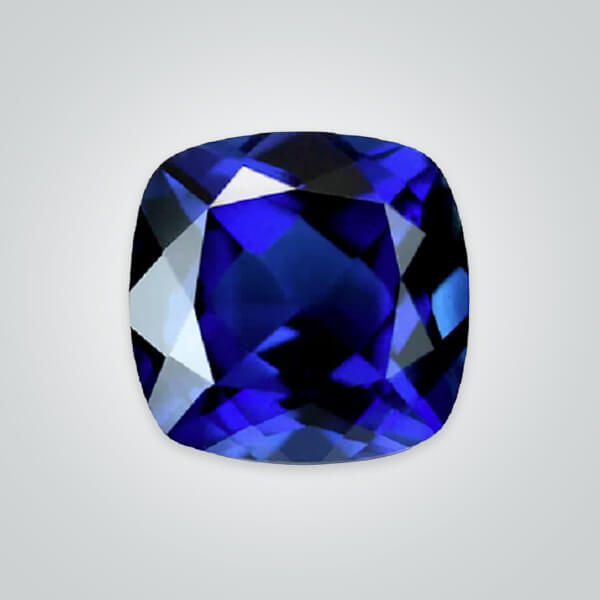 Natural Diffusion Blue Sapphire, Cushion AAA