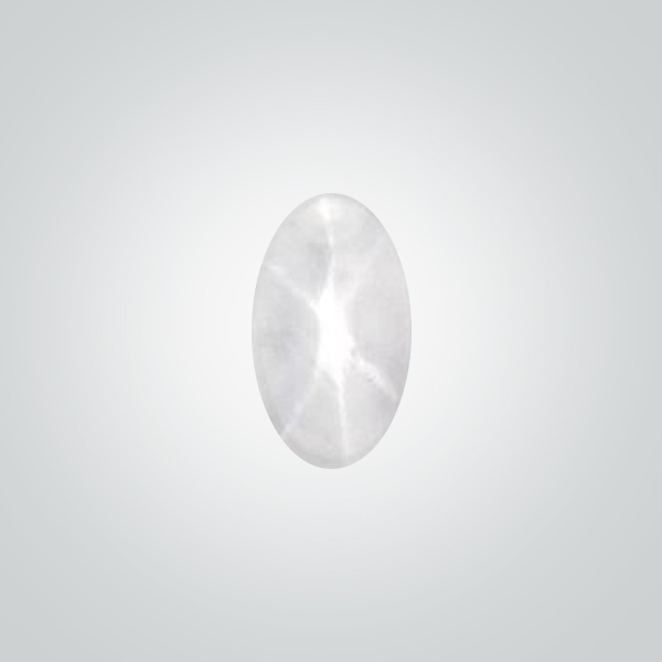 Lab Created White Star Sapphire, Oval Cabochon