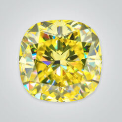 Yellow Moissanite, Cushion