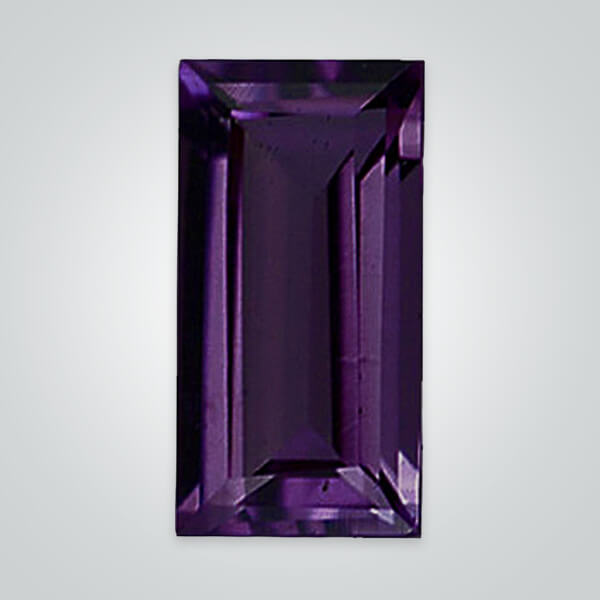 Lab Created Amethyst Quartz, Baguette