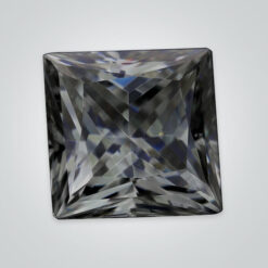 Grey Moissanite, Square Princess