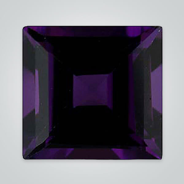 Synthetic Gemstones Amethyst Quartz, Square