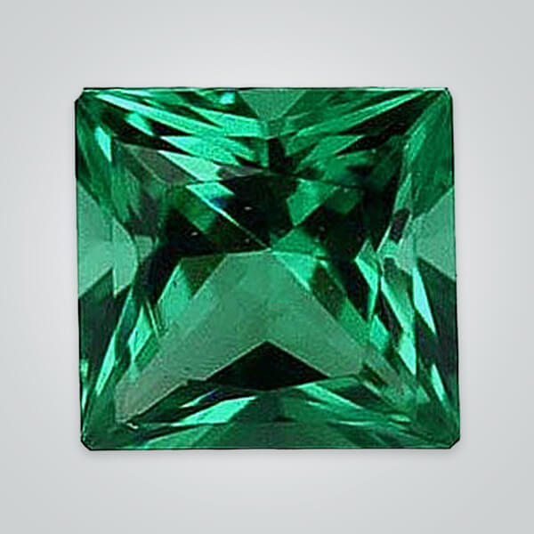 Synthetic Gemstones Green Quartz, Square