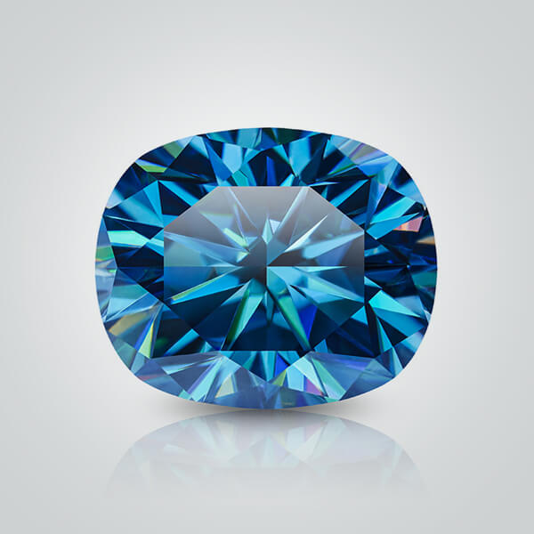 Synthetic Gemstones Blue Moissanite, Cushion