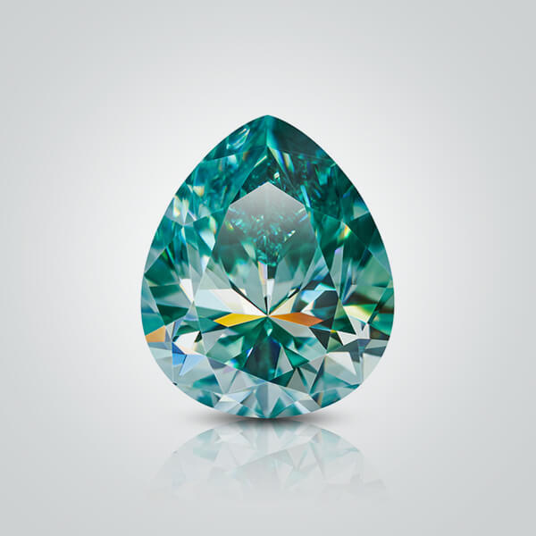 Green Moissanite, Pear