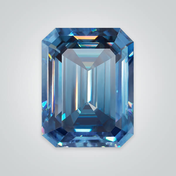 Blue Moissanite, Emerald