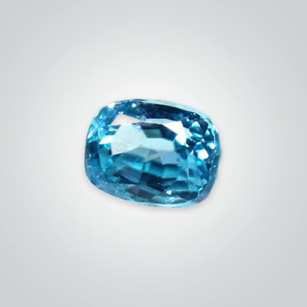 Lab Created Blue Zircon# 120, Cushion