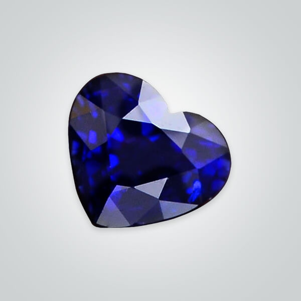 Natural Blue Sapphire, Heart AA