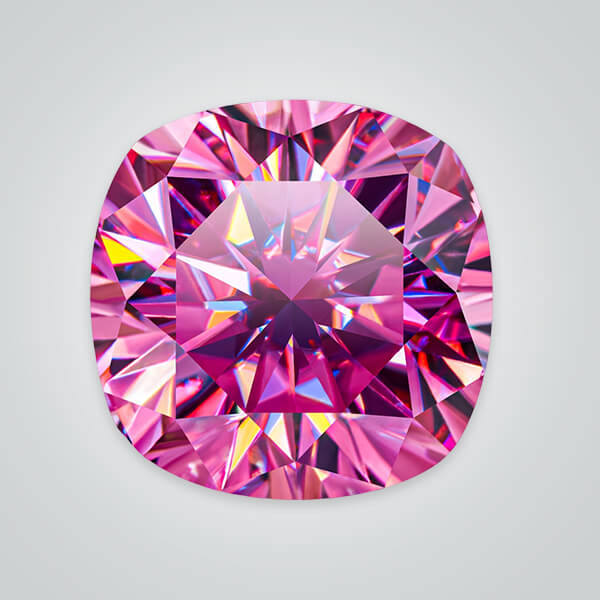 Pink Moissanite, Cushion