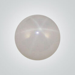 Lab Created White Star Sapphire, Round Cabochon