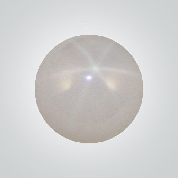 Lab Created White Star Sapphire, Round Cabochon