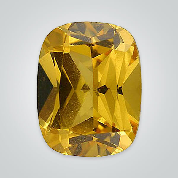 Lab Created Citrine Quartz, Cushion