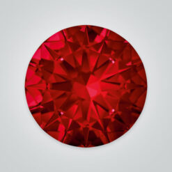 Natural Ruby, Round Diamond Cut AAA