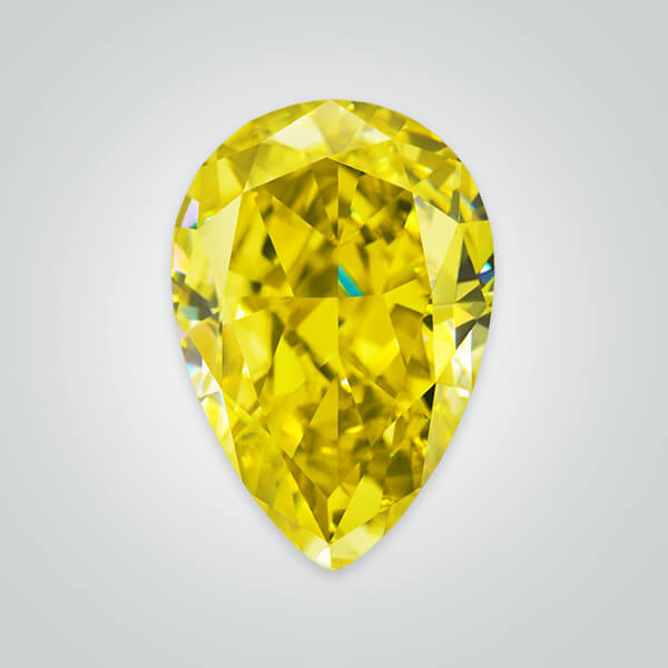 Yellow Moissanite, Pear