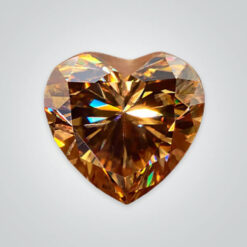 Champagne Moissanite, Heart