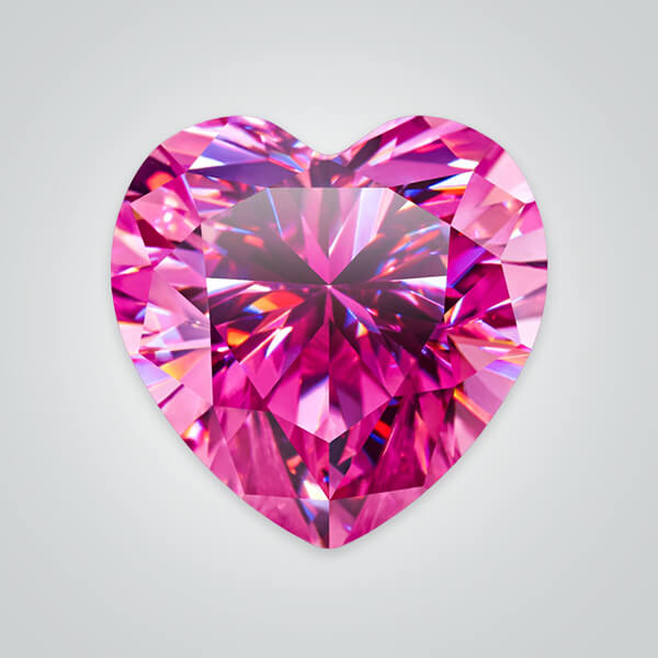 Pink Moissanite, Heart