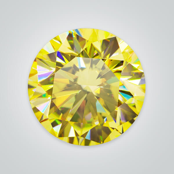 Yellow Moissanite, Round