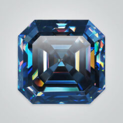 Blue Moissanite, Asscher