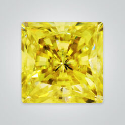 Yellow Moissanite, Square Princess