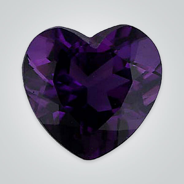 Synthetic Gemstones Amethyst Quartz, Heart